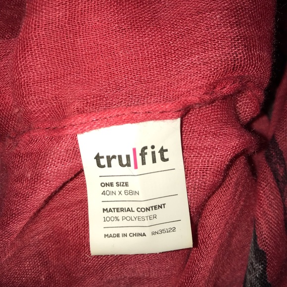 Infinity scarf, coral and grey - Picture 3 of 3